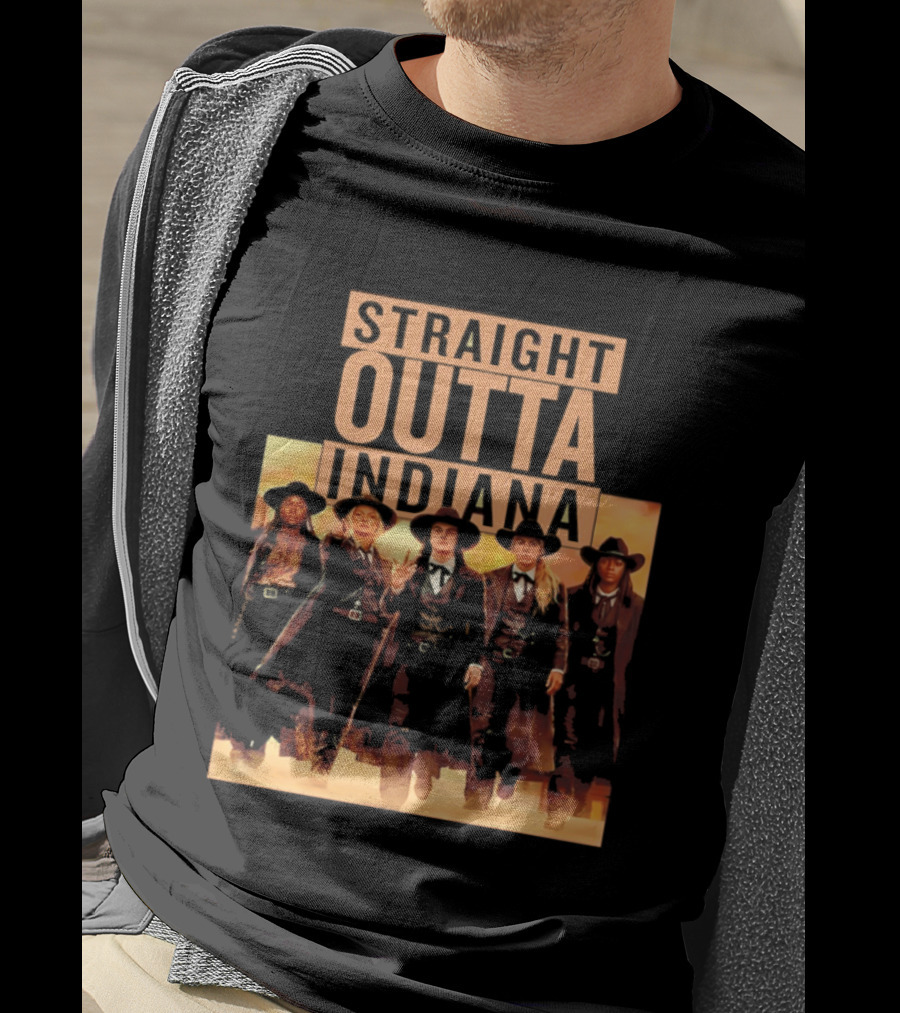 Straight Outta Indiana Fever Women's Basketball Feverstone Western T-Shirt
