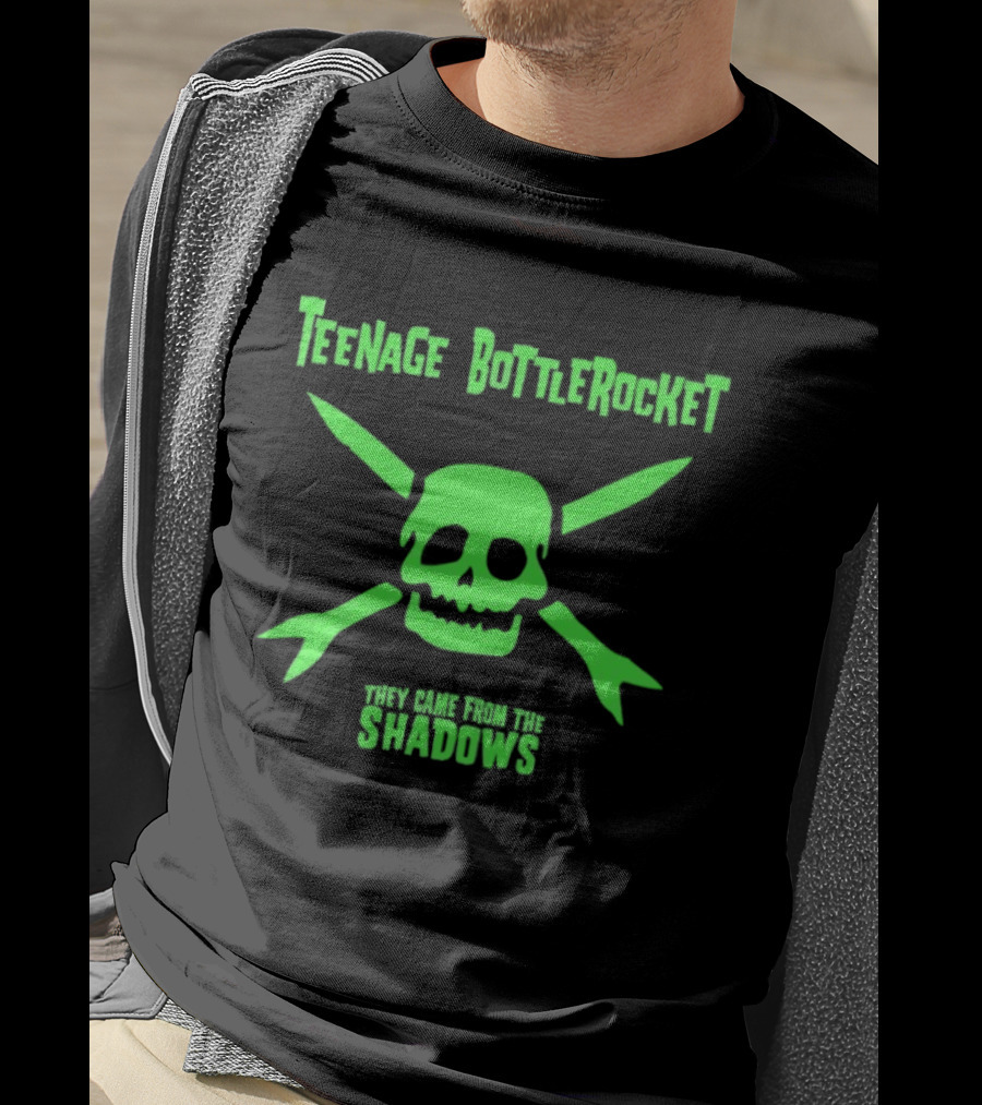 Teenage Bottlerocket Neon Skull Crossbones They Came From The Shadows T-Shirt