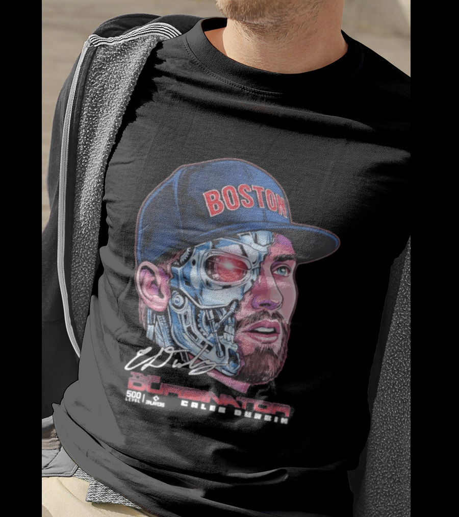 Boston Red Sox The Durbinator Caleb Durbin Cyborg Baseball T-Shirt
