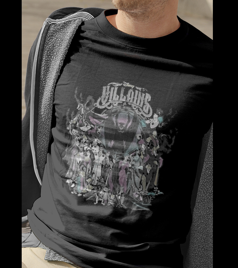 Tokyo Disney Resort Villains Evil Queen Ursula Maleficent Jafar Captain Hook Hades Dr. Facilier Scar T-Shirt