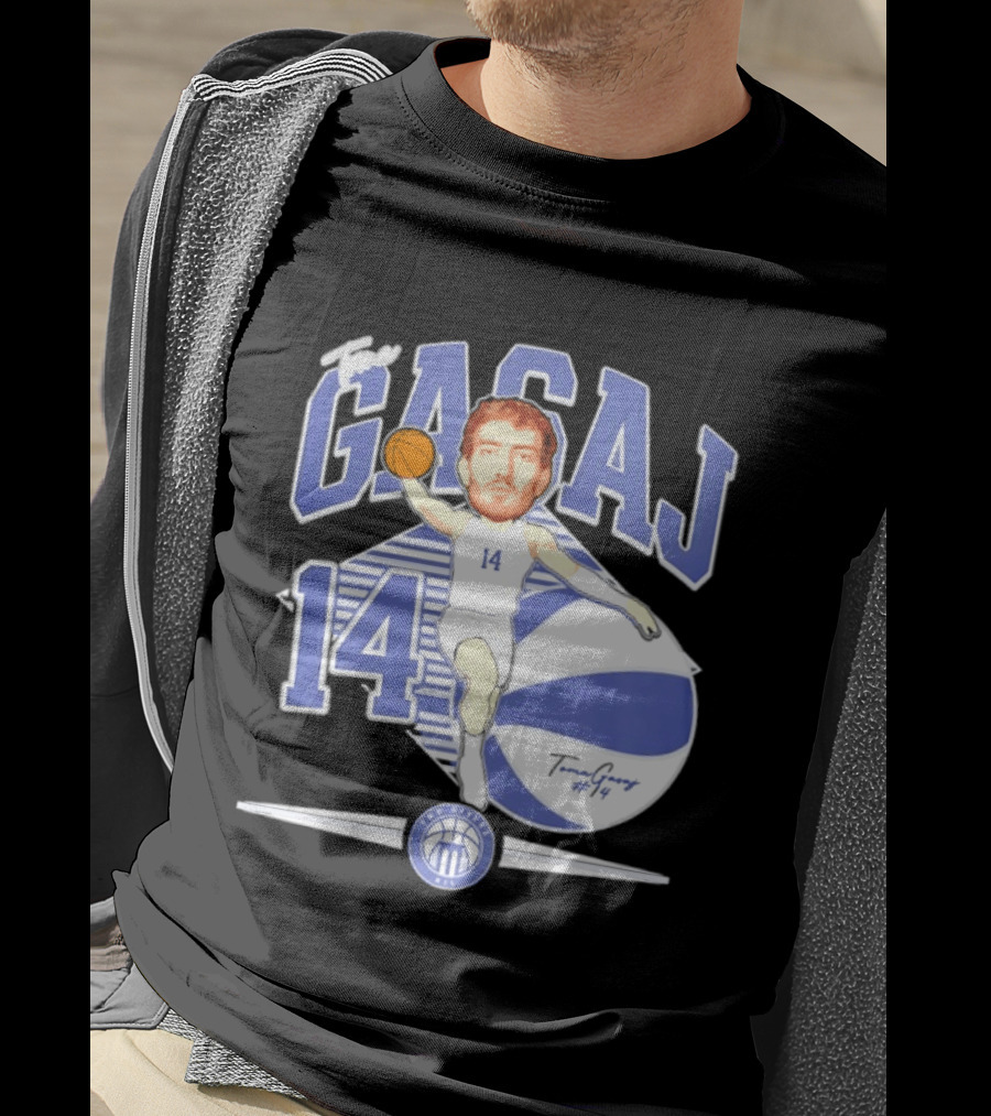 The Gasaj 14 Marietta College Athletics Basketball Caricature T-Shirt