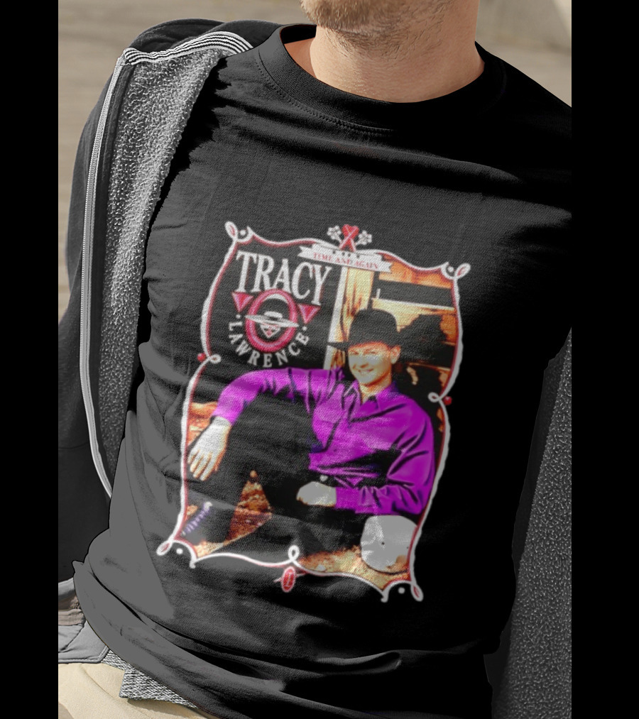 Tracy Lawrence Time And Again Country Music Purple Suit Cowboy Hat T-Shirt