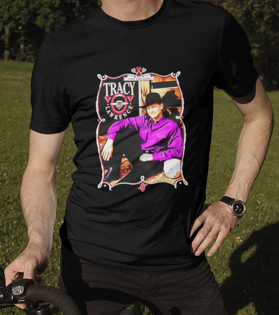 Tracy Lawrence Time And Again Country Music Purple Suit Cowboy Hat T-Shirt