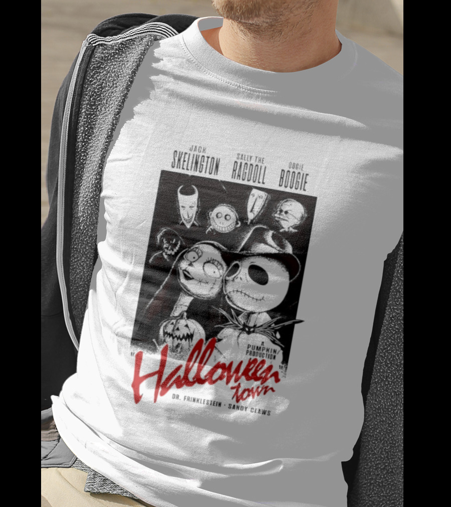 Halloween Town Jack Skellington Sally The Ragdoll Oogie Boogie Dr. Finkelstein Sandy Claws T-Shirt