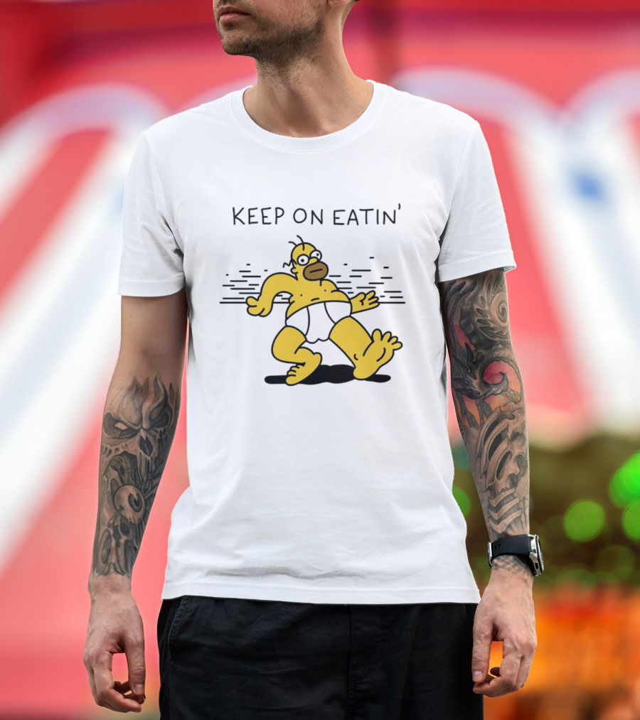 Homer Simpson Keep On Eatin' The Simpsons Walking T-Shirt
