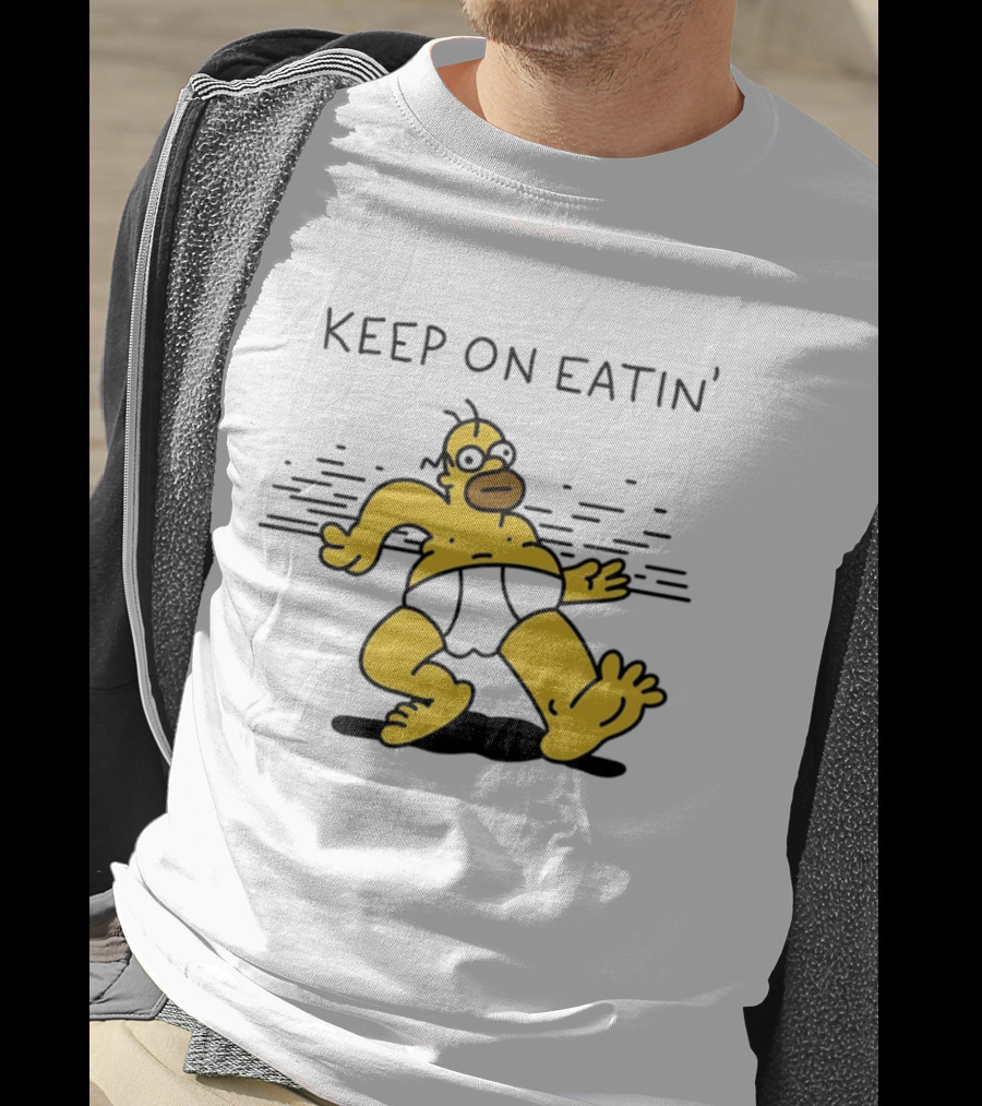 Homer Simpson Keep On Eatin' The Simpsons Walking T-Shirt