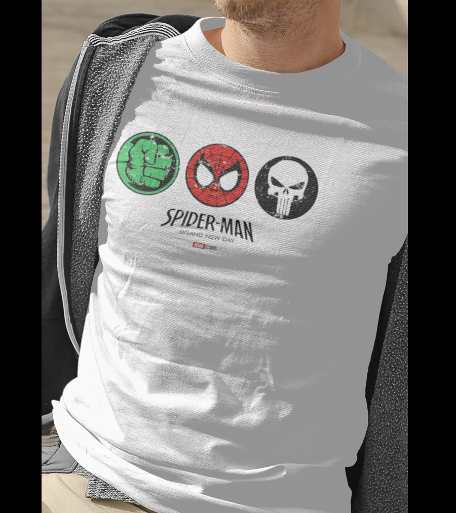 Hulk Spider Man Punisher Marvel Brand New Day T-Shirt
