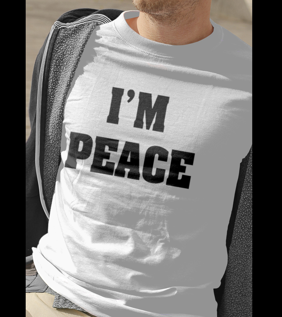 I'M PEACE Statement Black T-Shirt
