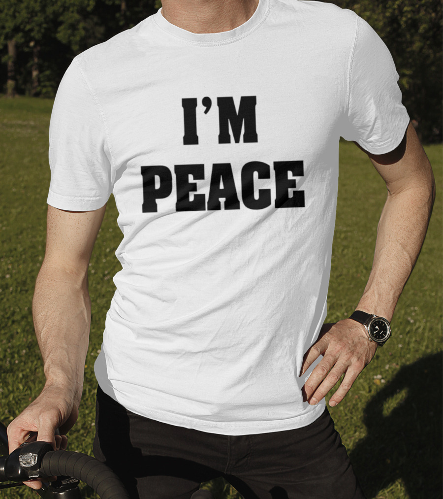 I'M PEACE Statement Black T-Shirt