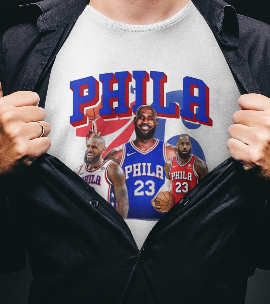 LeBron James Phila 23 Philadelphia Basketball T-Shirt