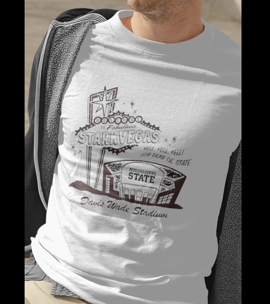 Starkvegas Mississippi State Davis Wade Stadium Football Veni Vidi Vici T-Shirt