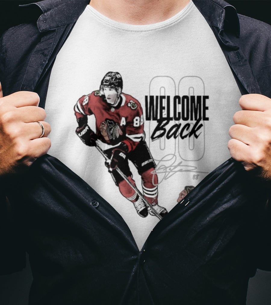 Patrick Kane 88 Chicago Blackhawks Welcome Back T-Shirt