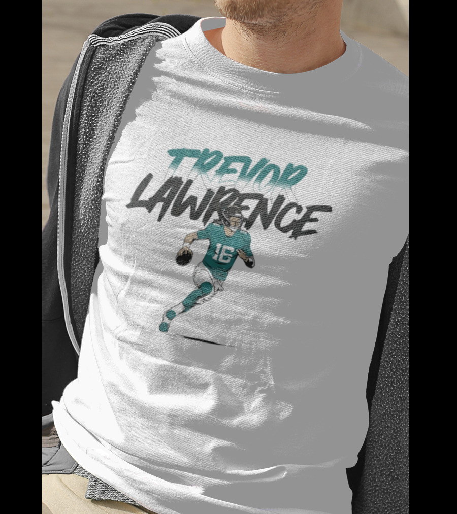 Trevor Lawrence 16 Jacksonville Jaguars Quarterback Action Pose T-Shirt