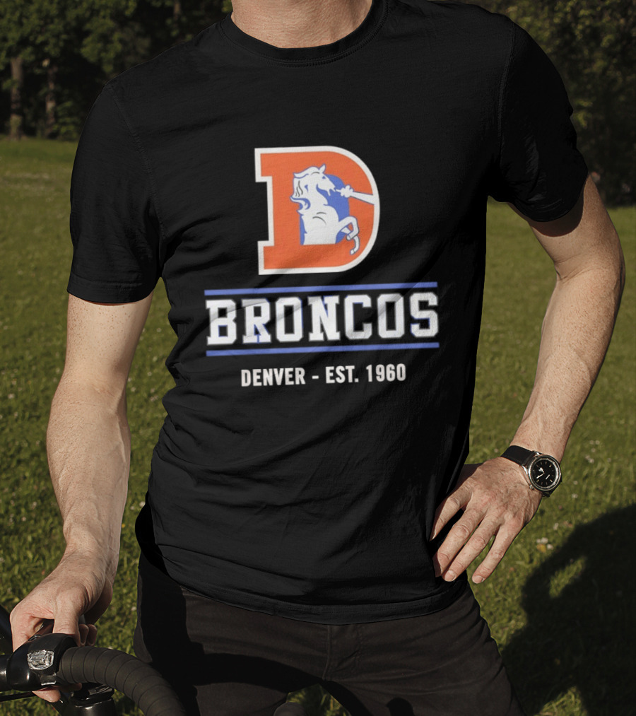 Denver Broncos D Logo Vintage Est 1960 Retro Team Spirit T-Shirt