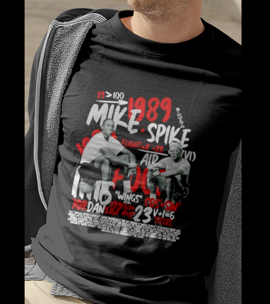 1989 Mike Spike Air Mars 100 Points 23 Wins 1.16 DAN Horsepower Basketball T-Shirt