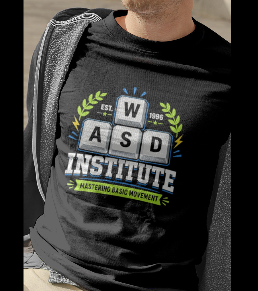 WASD Institute Est 1996 Mastering Basic Movement Keyboard Keys T-Shirt