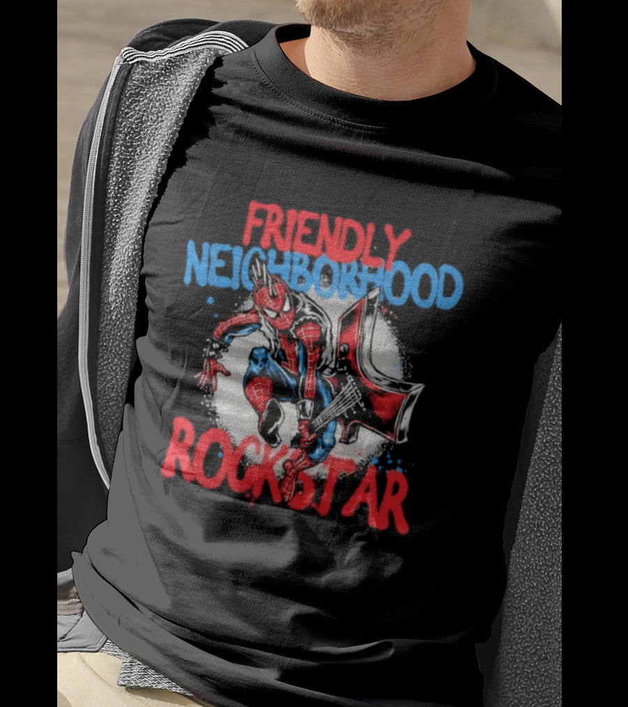 Friendly Neighborhood Rockstar Spider Man Marvel Comics T-Shirt