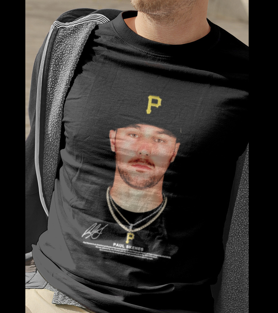 Paul Skenes Pittsburgh Pirates MLB Player Portrait And Signature T-Shirt