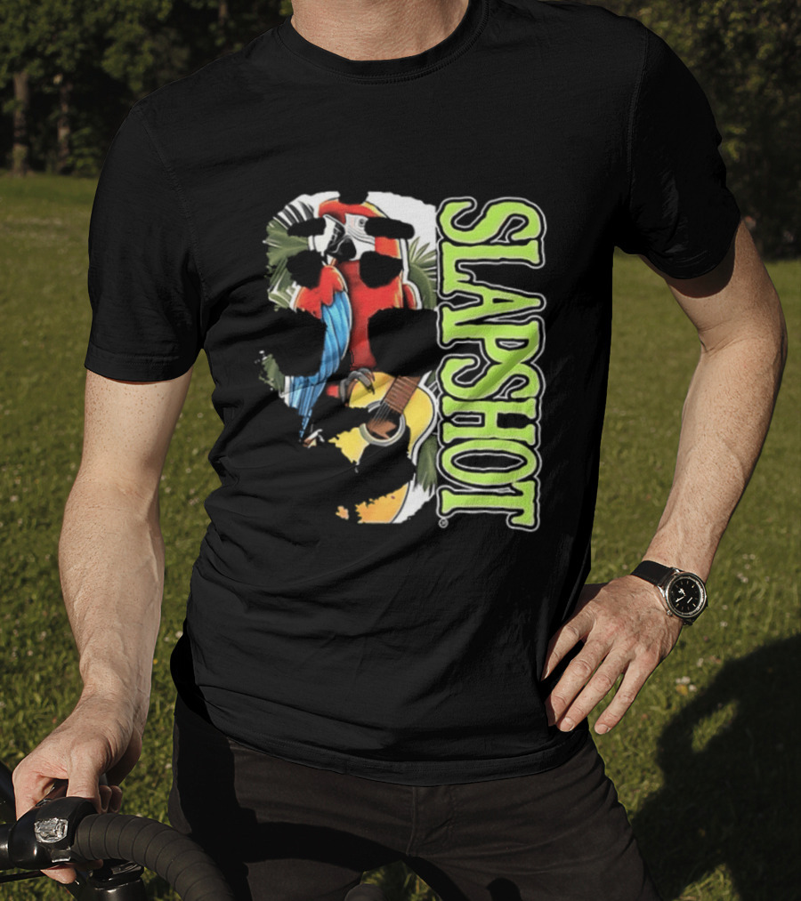 SLAPSHOT Parrot Wasting Away Boston Massachusetts 1985 2026 Two Sided T-Shirt