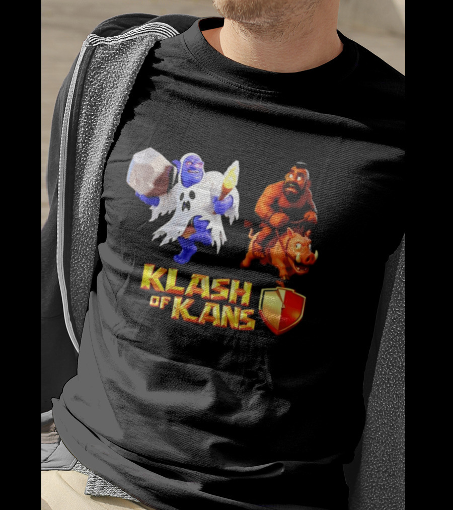 Klash Of Kans Clash Of Clans Mobile Game Barbarian Giant Characters T-Shirt