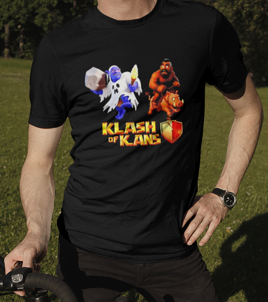 Klash Of Kans Clash Of Clans Mobile Game Barbarian Giant Characters T-Shirt