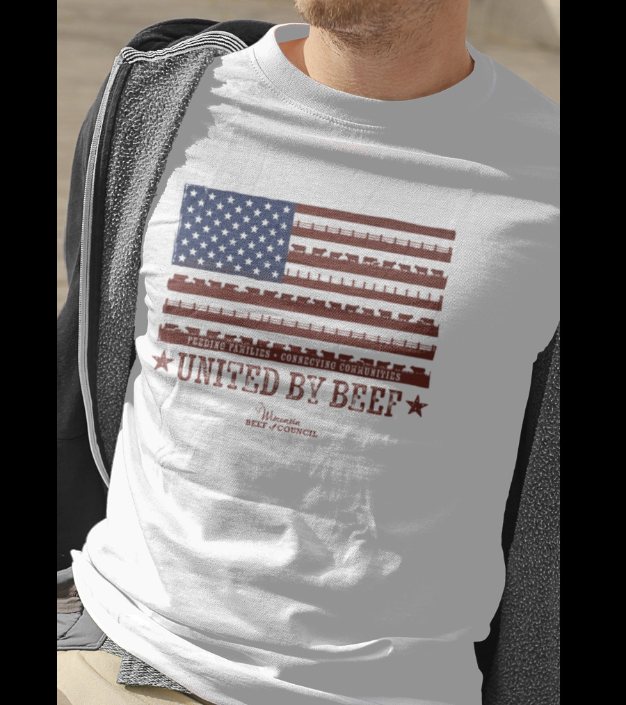 United By Beef Minnesota Beef Council American Flag Stars And Stripes T-Shirt