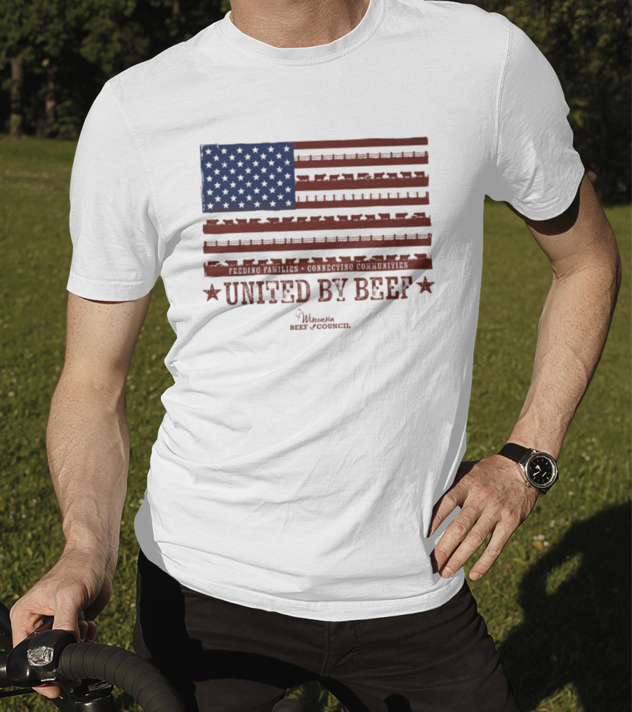 United By Beef Minnesota Beef Council American Flag Stars And Stripes T-Shirt