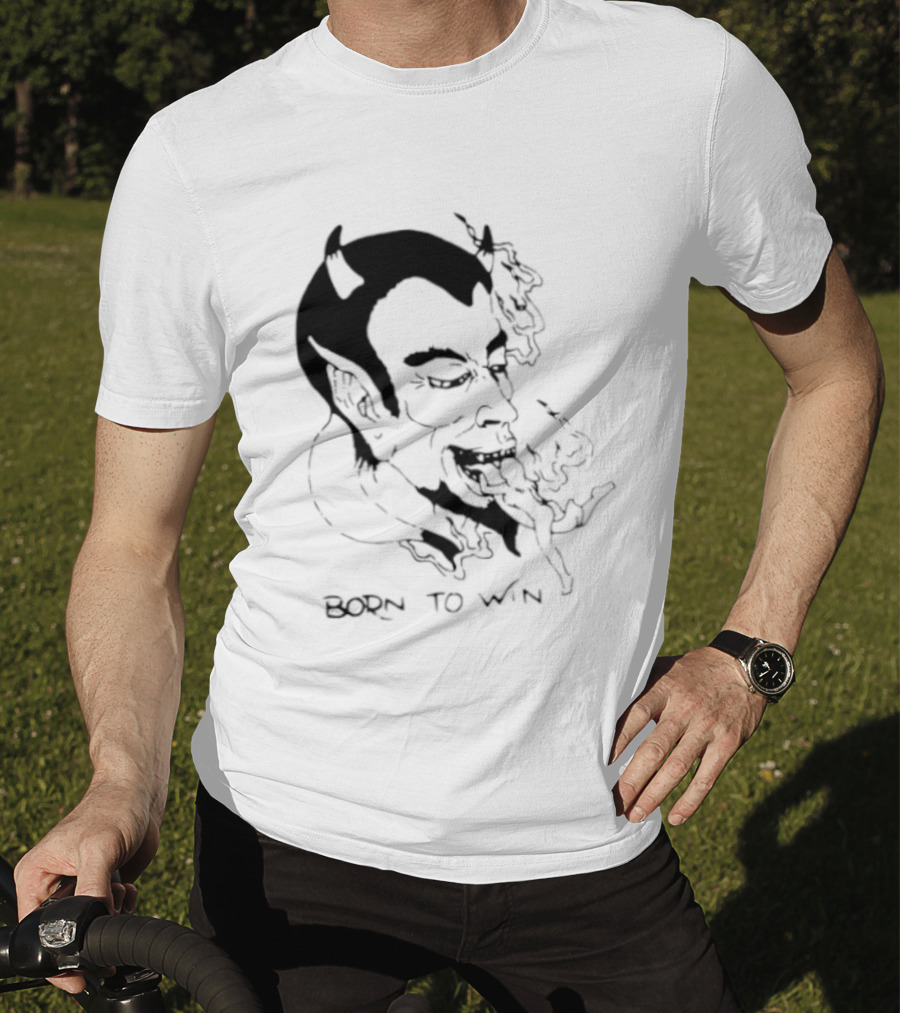 Devil Eating Person Born To Win T-Shirt