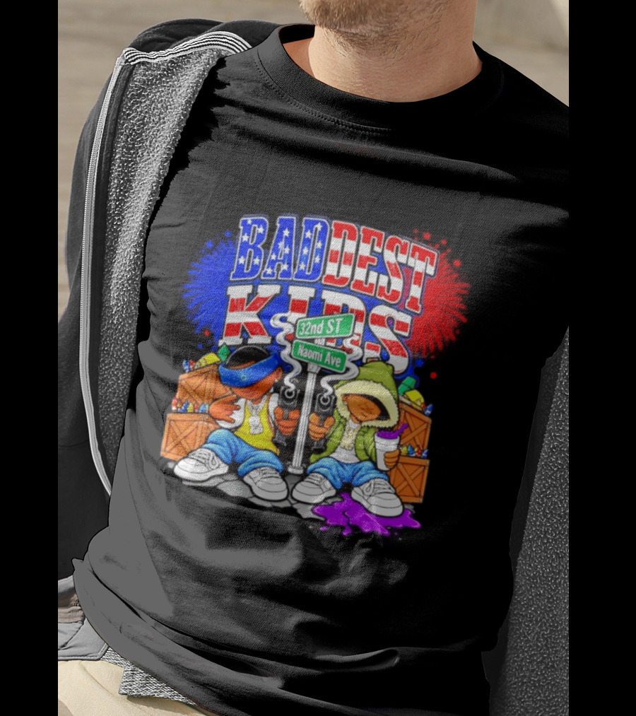 Baddest Kids 32nd St Naomi Ave Streetwear T-Shirt