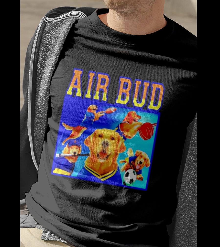 Air Bud Golden Retriever Basketball Football Soccer Sports Collage T-Shirt