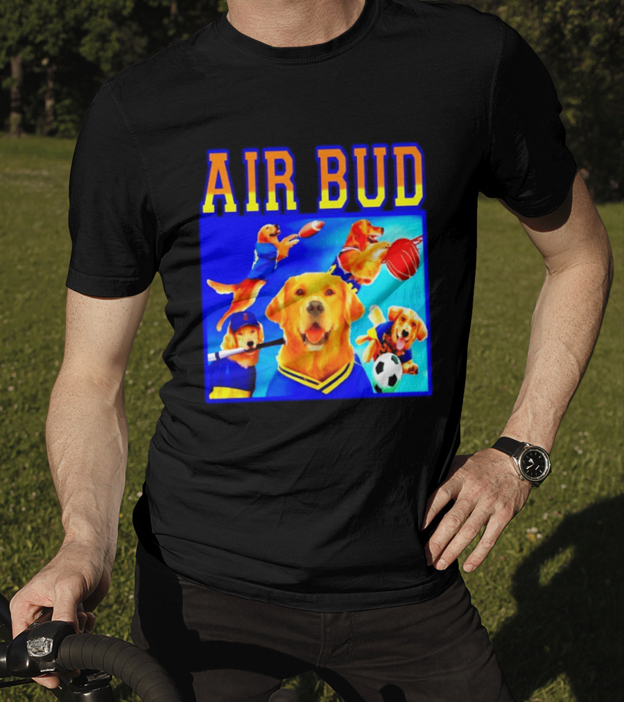 Air Bud Golden Retriever Basketball Football Soccer Sports Collage T-Shirt