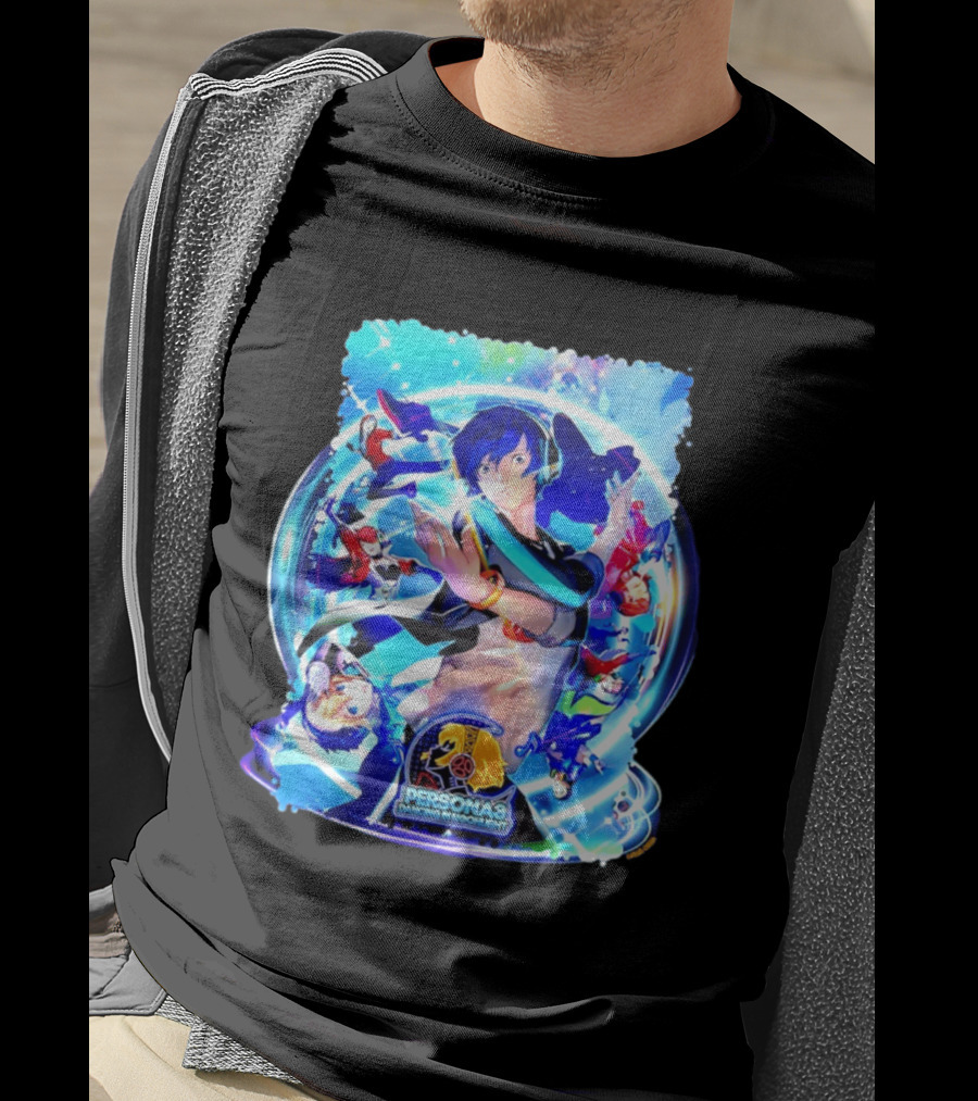 Persona 3 Dancing In Moonlight ATLUS Colorful Character Collage T-Shirt