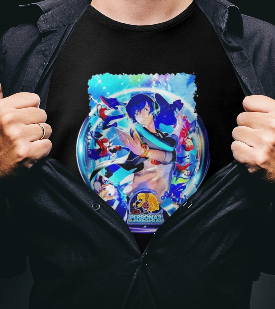 Persona 3 Dancing In Moonlight ATLUS Colorful Character Collage T-Shirt