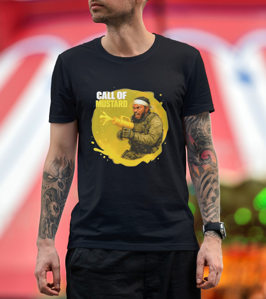 Call Of Mustard Diddy Funny Parody Combat Splash T-Shirt