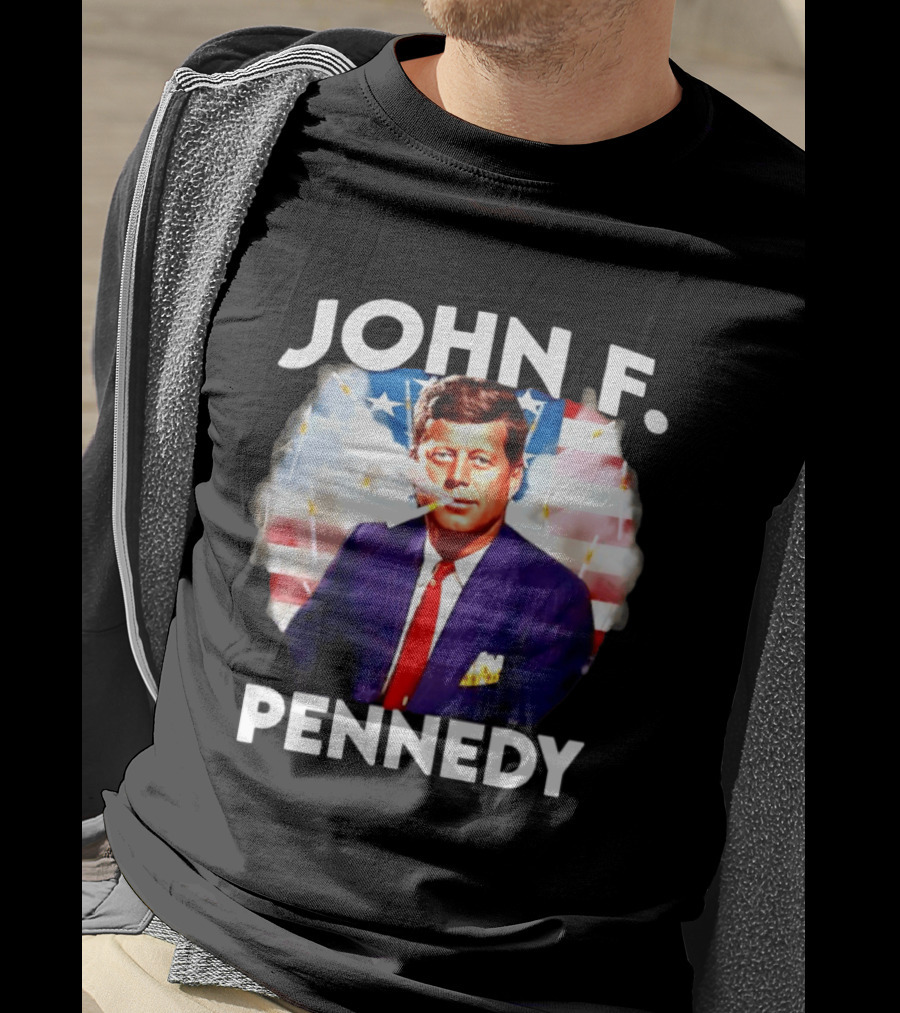 John F Pennedy JFK President Smoking Vape Flag T-Shirt
