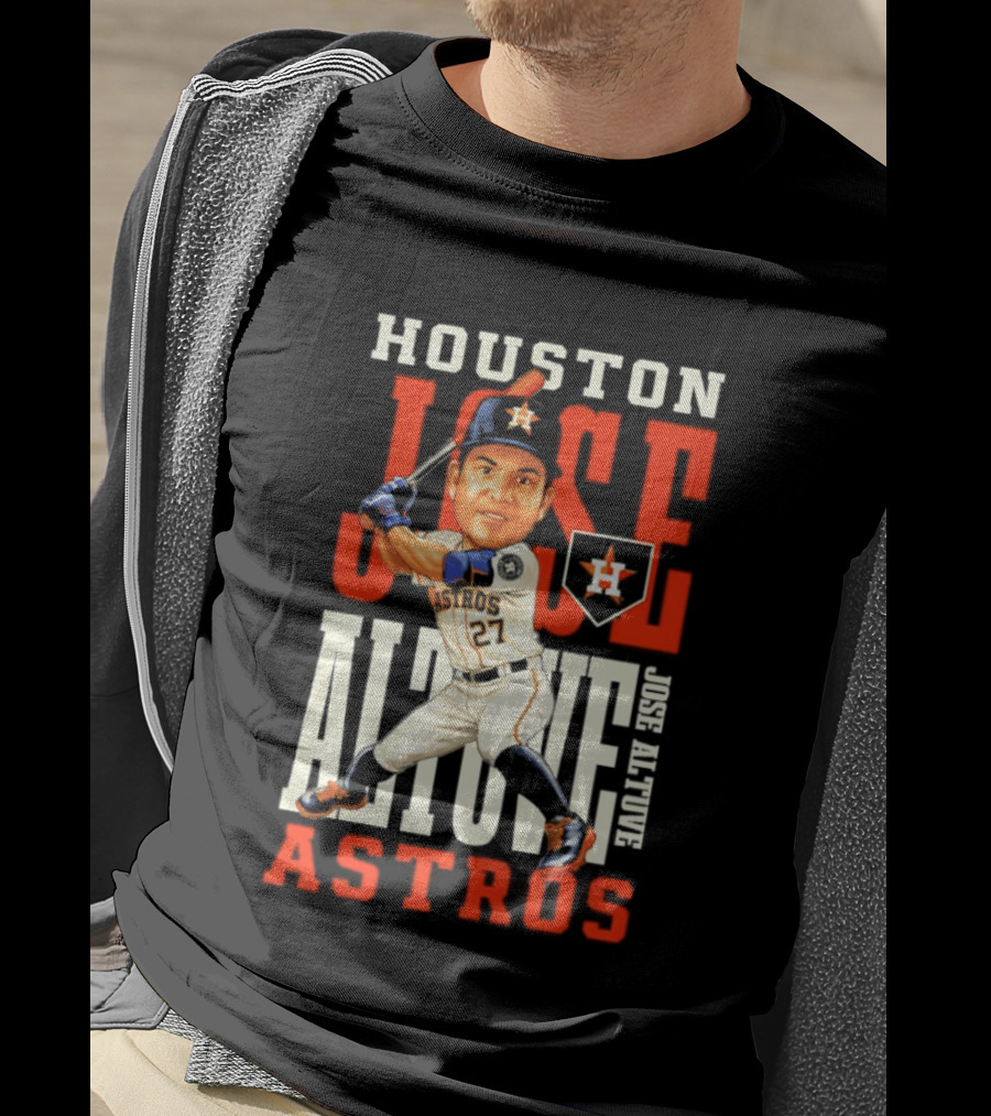 Houston Astros Jose Altuve Baseball Caricature T-Shirt