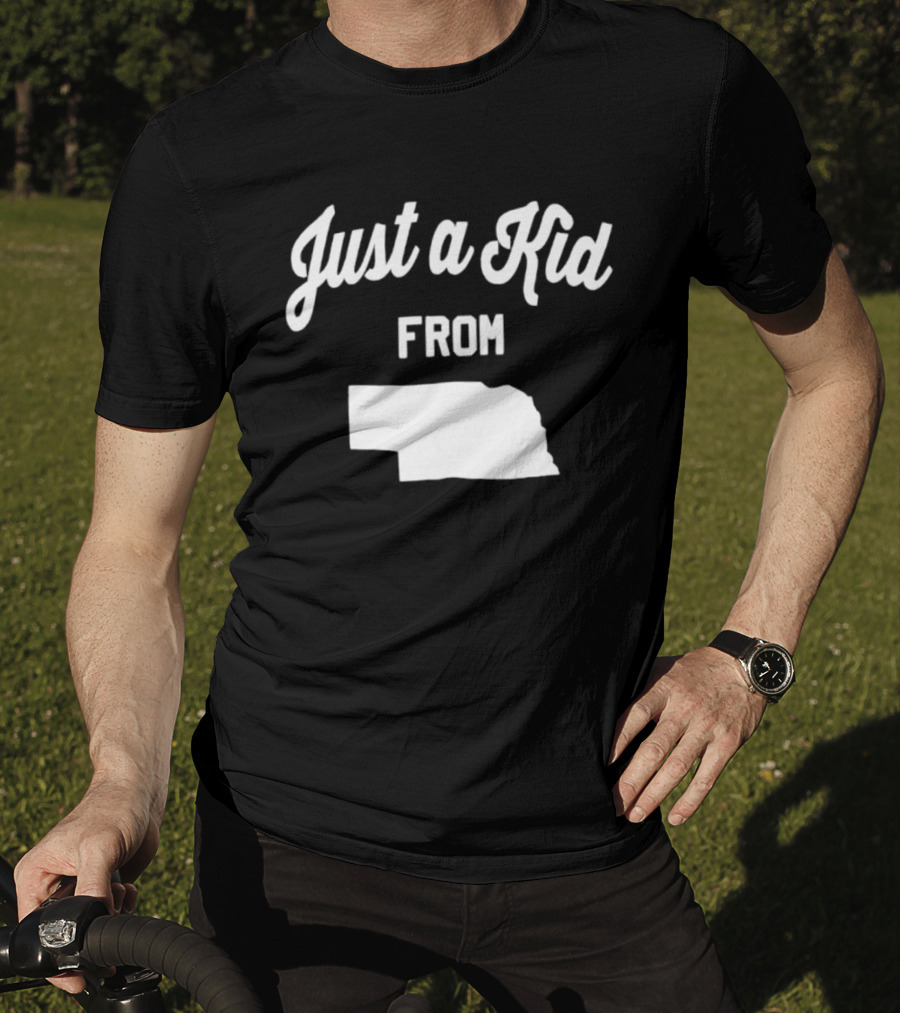 Just A Kid From Nebraska Map T-Shirt
