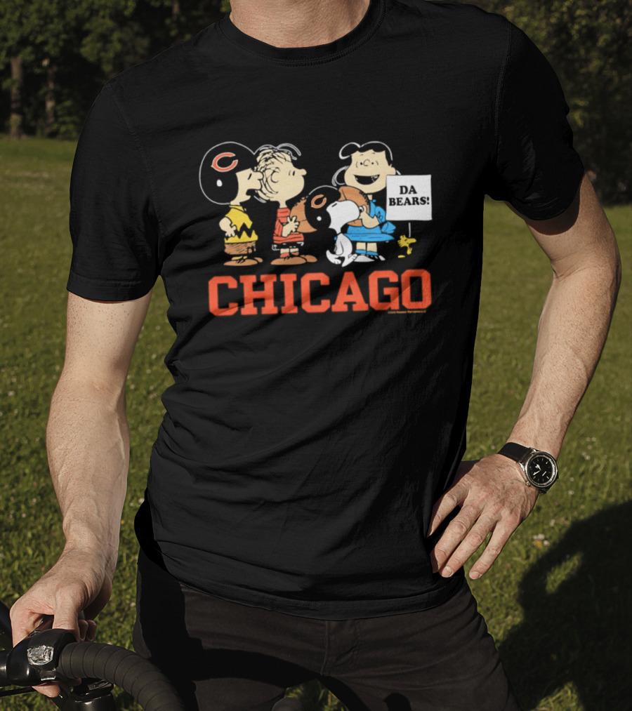 Chicago Bears Peanuts Characters Collaboration Da Bears T-Shirt