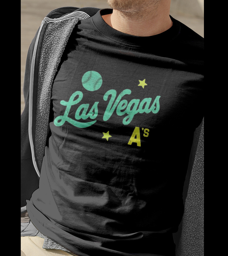 Las Vegas A's Baseball Script Stars T-Shirt