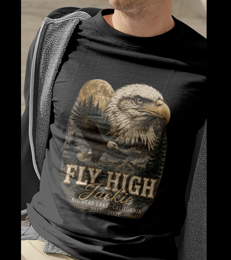Fly High Jackie Eagle Big Bear Lake California 2012 2026 T-Shirt