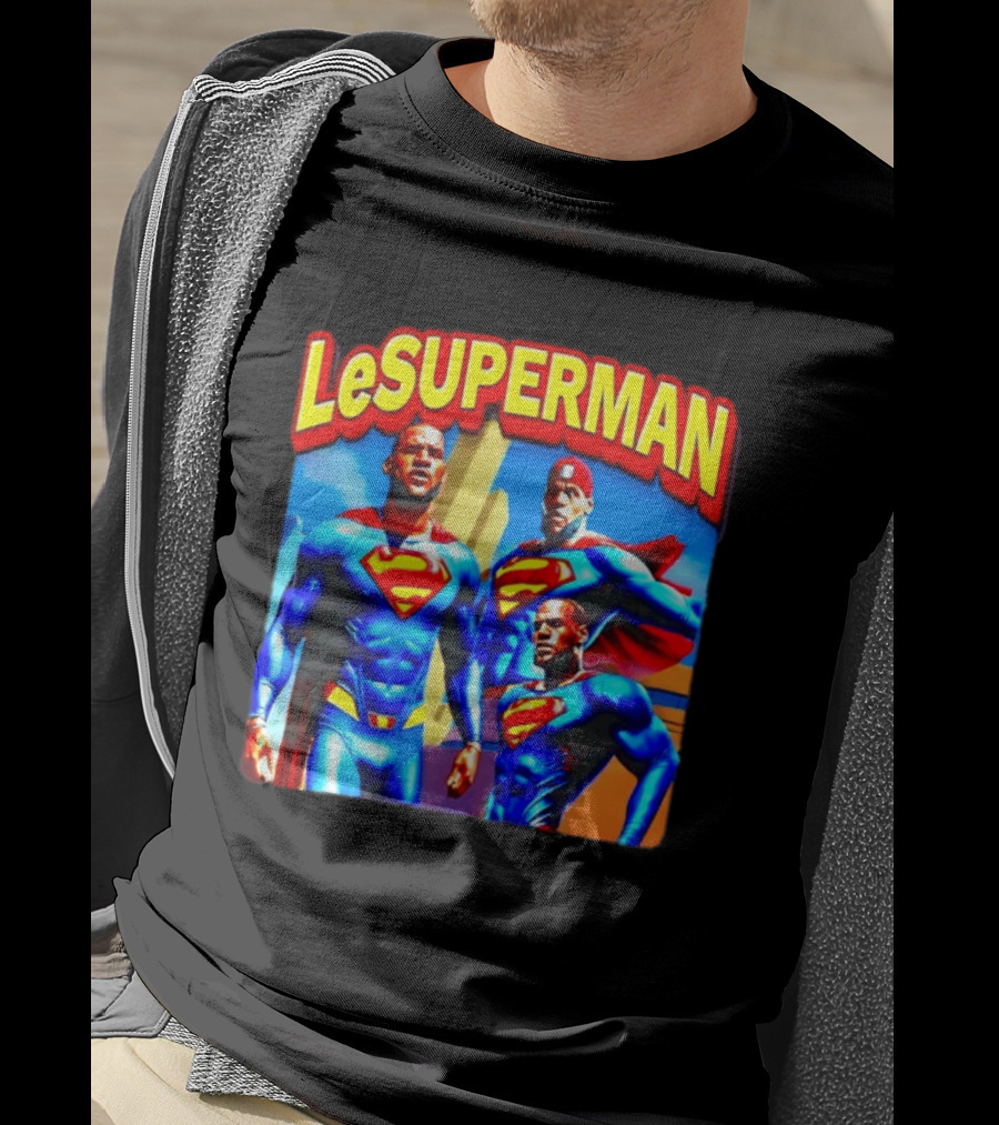 LeBron James LeSuperman Philadelphia 76ers Superhero T-Shirt