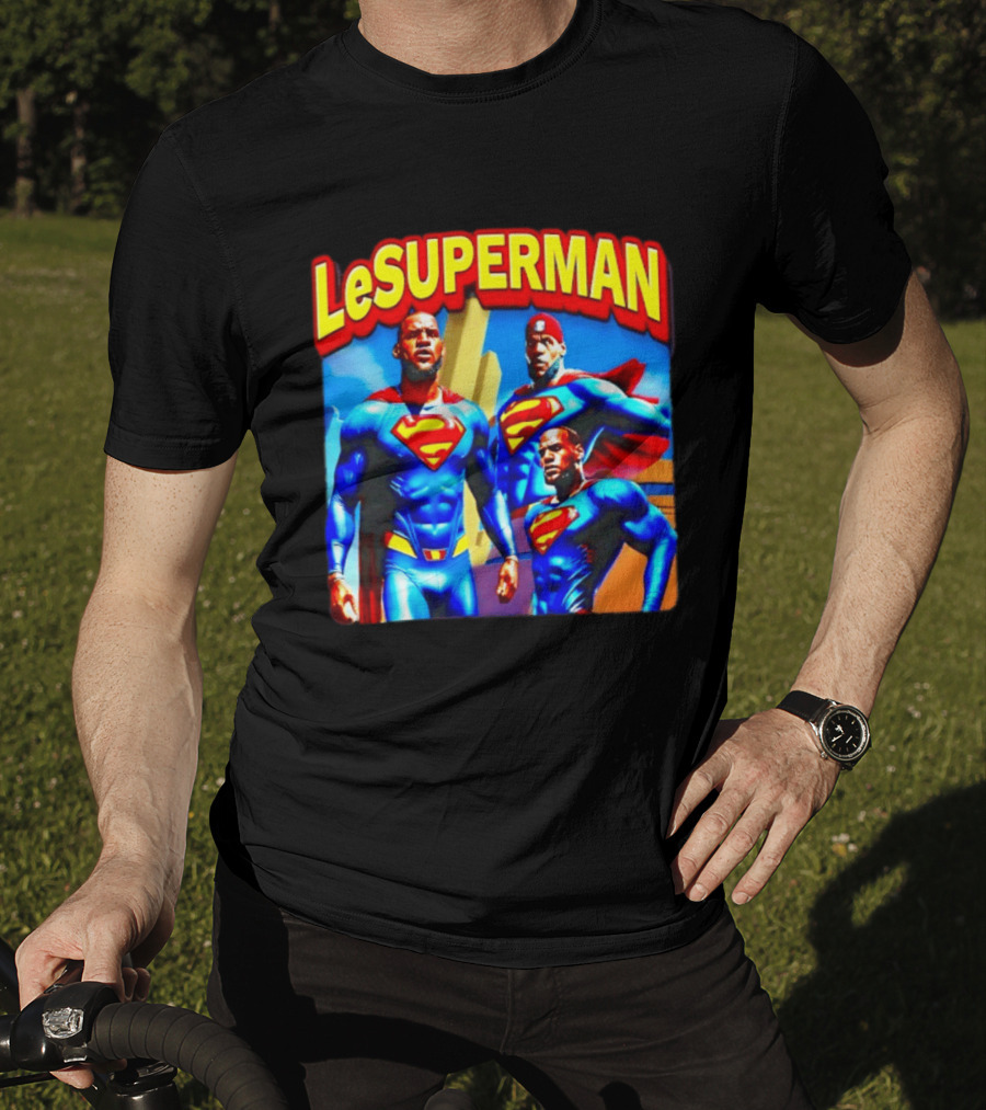 LeBron James LeSuperman Philadelphia 76ers Superhero T-Shirt