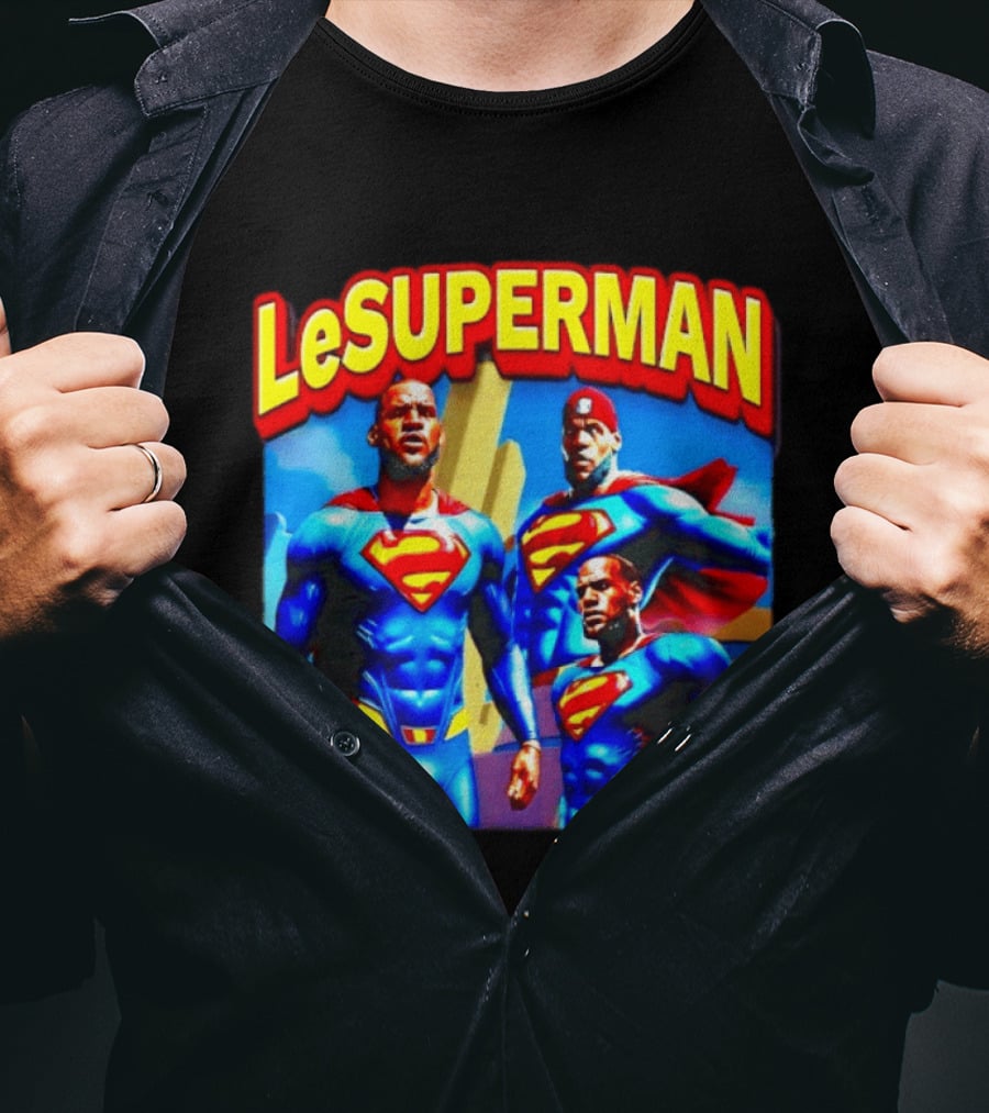 LeBron James LeSuperman Philadelphia 76ers Superhero T-Shirt