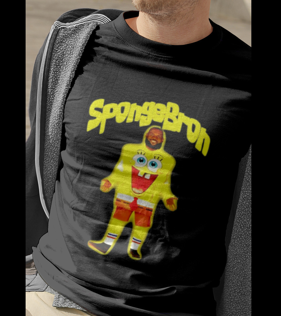 SpongeBron LeBron James Los Angeles Lakers T-Shirt
