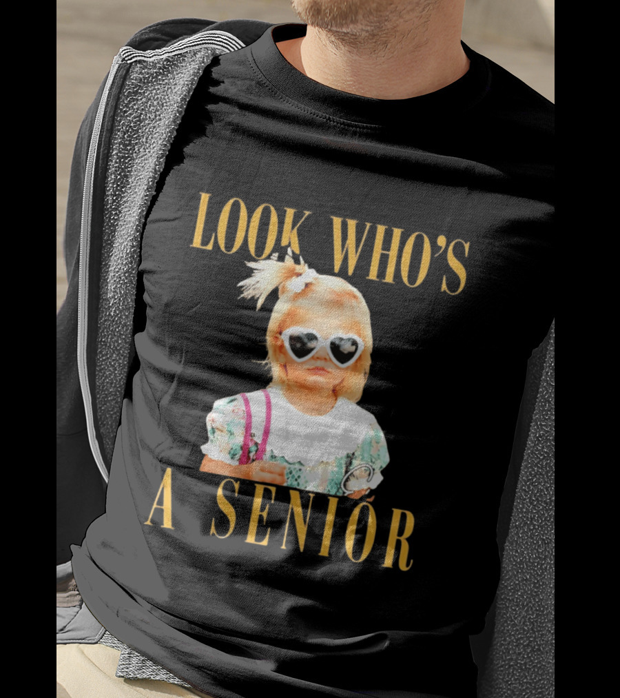 Look Who's A Senior Heart Sunglasses Little Girl Senior Graduation T-Shirt