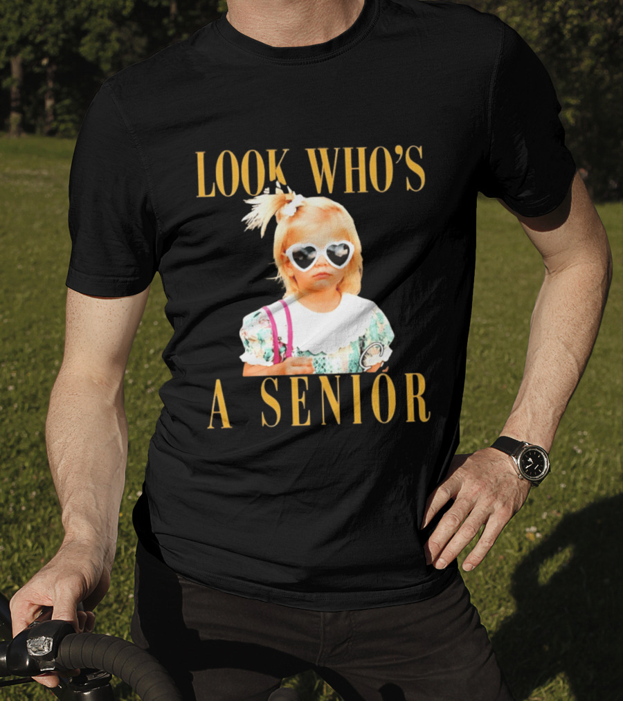 Look Who's A Senior Heart Sunglasses Little Girl Senior Graduation T-Shirt