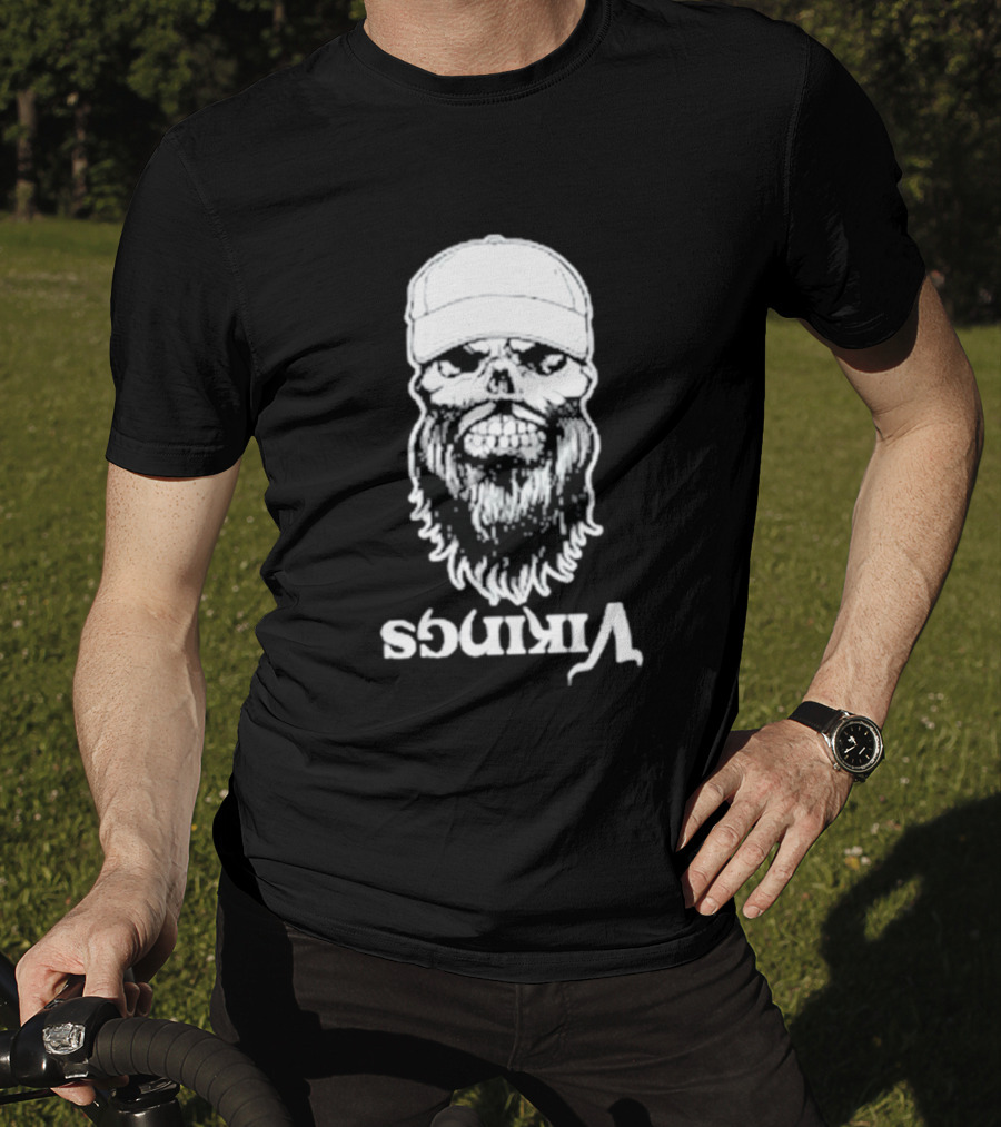 Luke Combs Vikings Tour Skull Beard Hat T-Shirt
