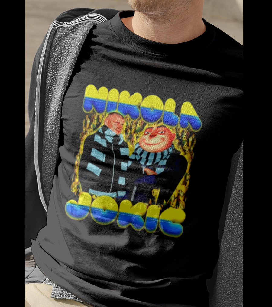 Nikola Jokic Denver Nuggets Gru Minions Scarf T-Shirt