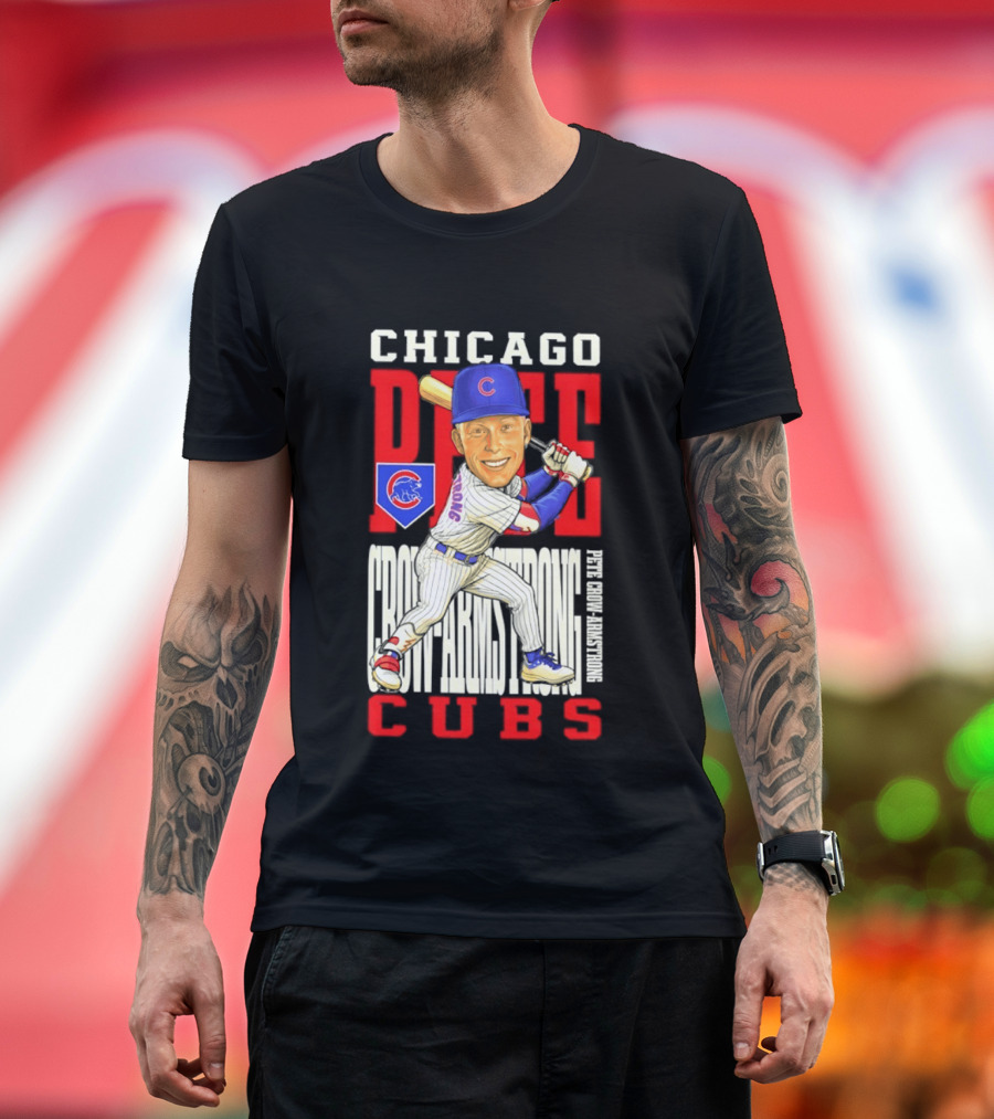 Chicago Pete Cubs Baseball Caricature Clash T-Shirt