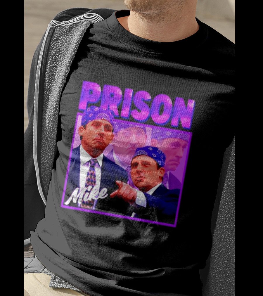 Prison Mike The Office Steve Carell Michael Scott Bandana Suit T-Shirt
